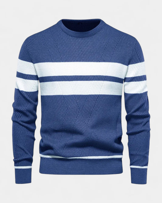Men’s Textured Crew-Neck Sweater – Refined Everyday Knit for Autumn and Winter