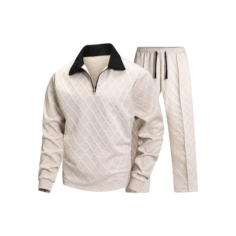 Men’s Lounge Set – Half-Zip Top with Drawstring Trousers