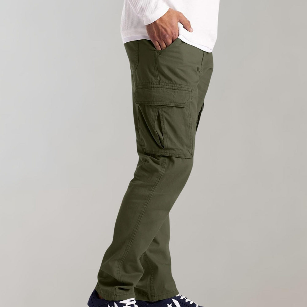 Men’s Cargo Trousers – Adjustable Waistband with Thigh Pockets