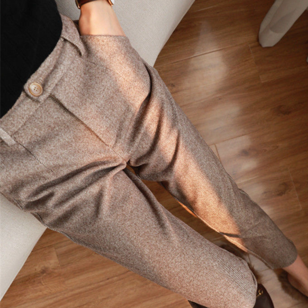 Women’s High-Waist Straight-Leg Trousers – Tailored Office Style for Smart Casual Wear