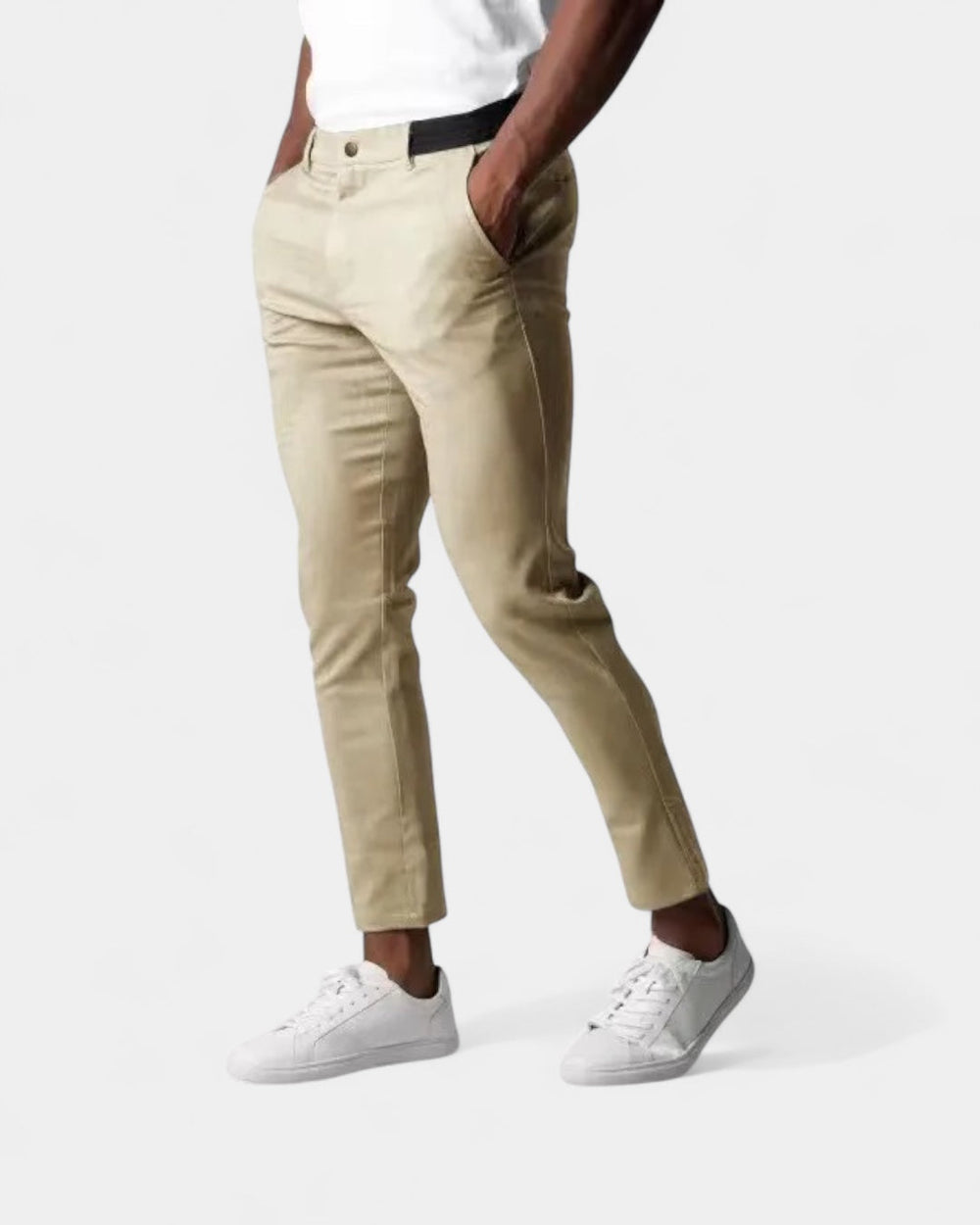 Men’s Slim Stretch Trousers – Tapered Smart-Casual Chinos for Office and Everyday Wear
