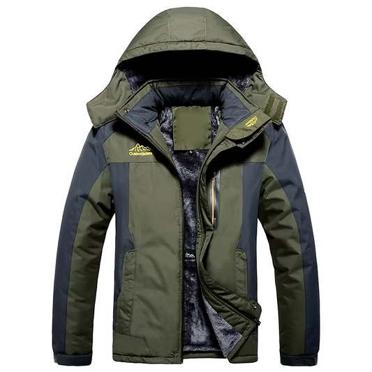 Men’s Fleece-Lined Hooded Winter Parka – Waterproof Utility Layer for Everyday Cold-Weather and Outdoor Wear