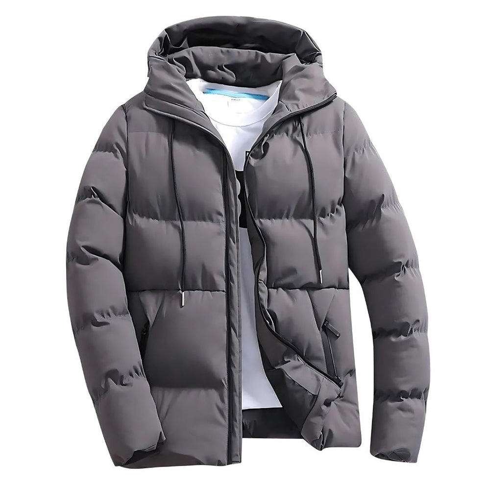 Men’s Insulated Hooded Puffer Jacket – Warm Winter Outerwear for Everyday and Outdoor Cold-Weather Wear