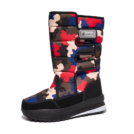 Men’s Waterproof Mid-Calf Snow Boots – Insulated Anti-Slip Winter Boots for Outdoor Wear