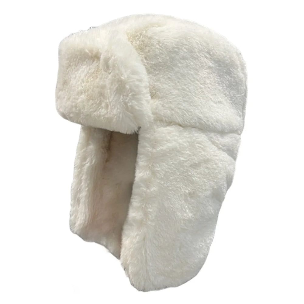 Women’s Plush Winter Trapper Hat – Soft Aviator Cap with Oversized Ear Flaps