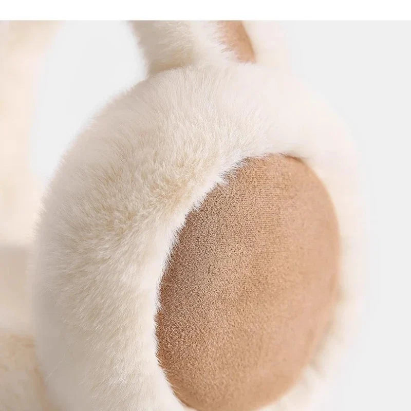 Women’s Plush Winter Earmuffs – Soft Padded Ear Warmers with Covered Headband for Cold-Weather Outdoor Wear