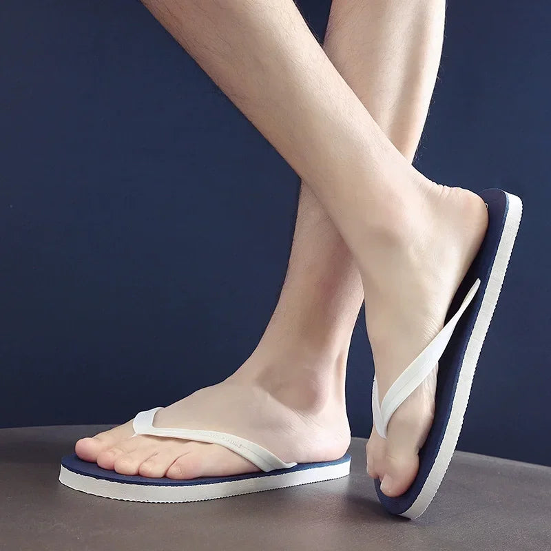 Men’s Lightweight Flip-Flops – Minimal Toe-Post Sandals with Cushioned Layered Sole for Summer Wear
