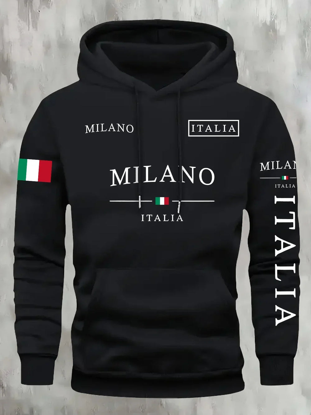 Men’s Printed Pullover Hoodie – Relaxed Fit Warm Sports Sweatshirt for Outdoor Fitness and Casual Wear