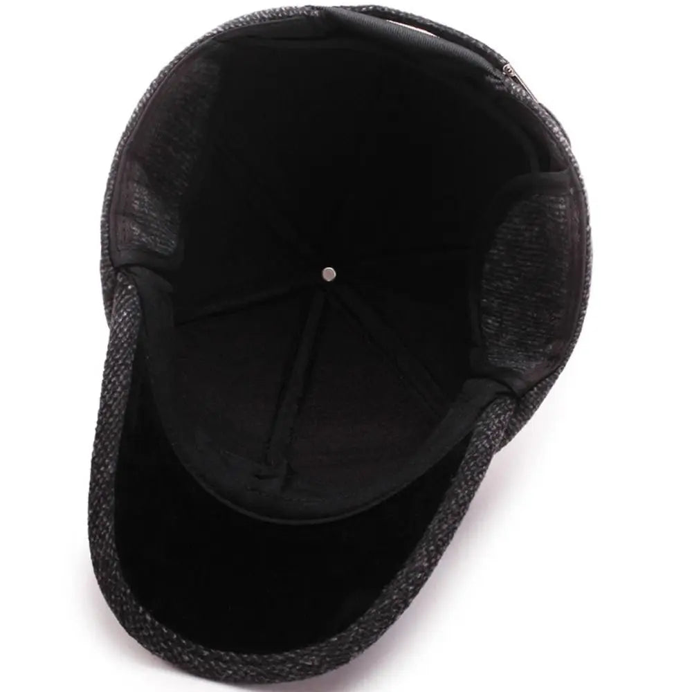 Men’s Warm Winter Baseball Cap – Windproof Ear-Flap Outdoor Hat with Adjustable Fit for Cold-Weather Wear
