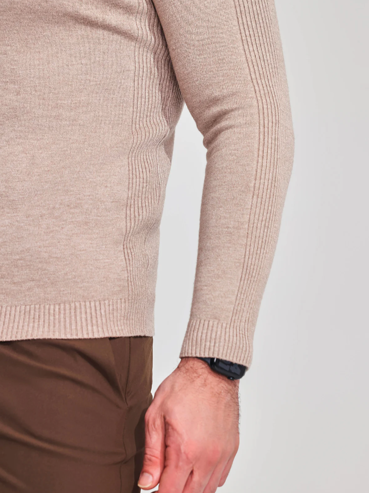Men’s Fine-Knit Turtleneck Sweater – Soft Slim-Fit Long-Sleeve Knitwear for Smart Winter Layering