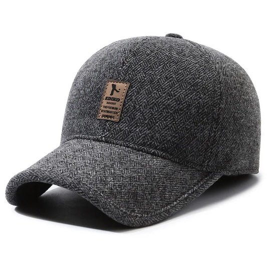Men’s Warm Winter Baseball Cap – Windproof Ear-Flap Outdoor Hat with Adjustable Fit for Cold-Weather Wear