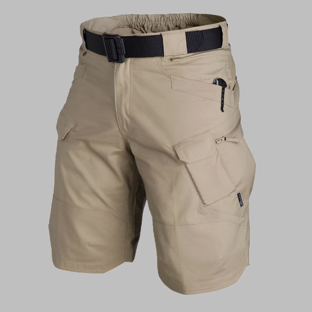Men’s Waterproof Stretch Cargo Shorts – Multi-Pocket Outdoor Utility Style