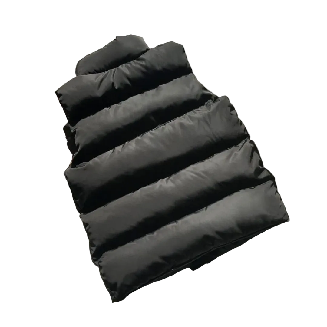 Men’s Quilted Puffer Vest – High-Collar Weather-Resistant Bodywarmer with Deep Pockets for Transitional Wear