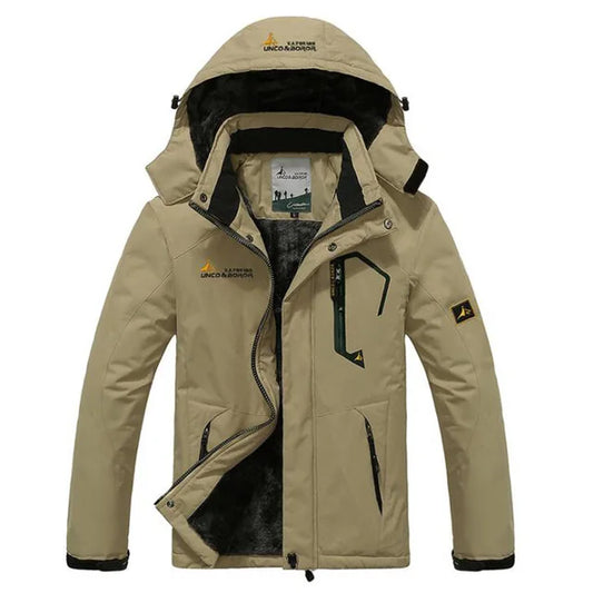 Men’s Windproof Ski Jacket – Insulated Hooded Layer for Winter Outdoor Wear