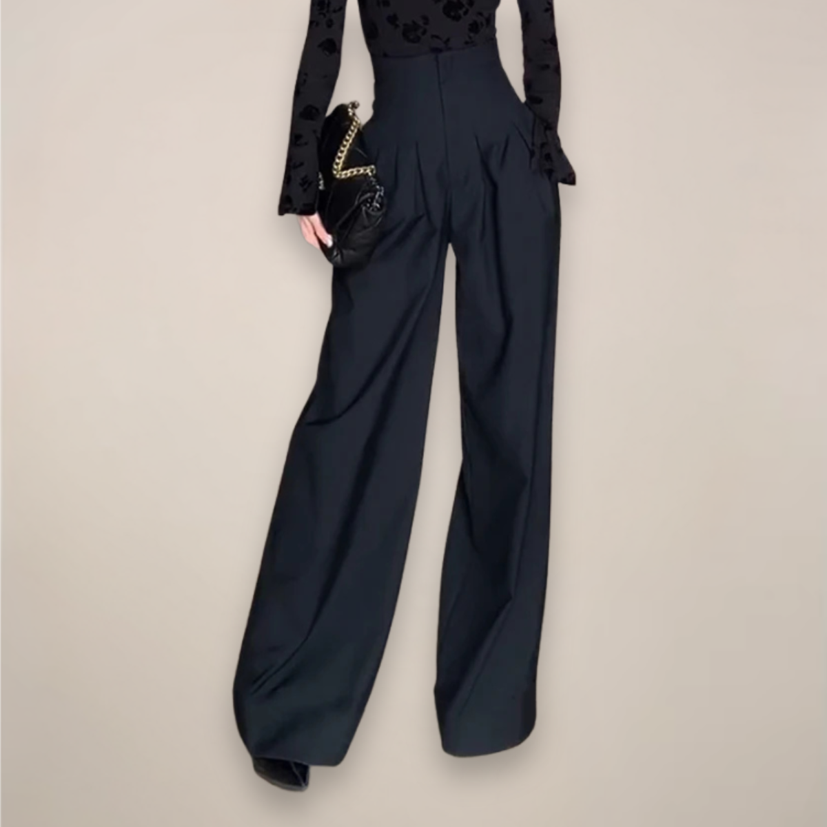 Women’s High-Waisted Wide-Leg Trousers – Tailored Summer Style for Smart Casual and Evening Wear