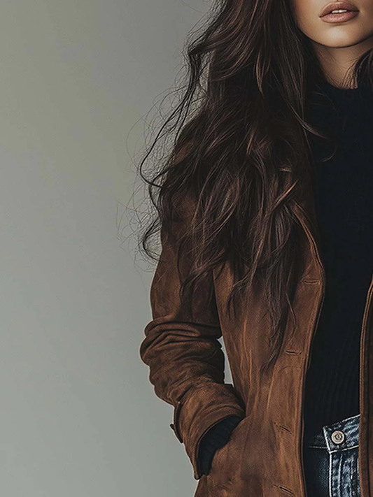 Women’s Trench Coat – Belted Waist with Wide Notch Lapel