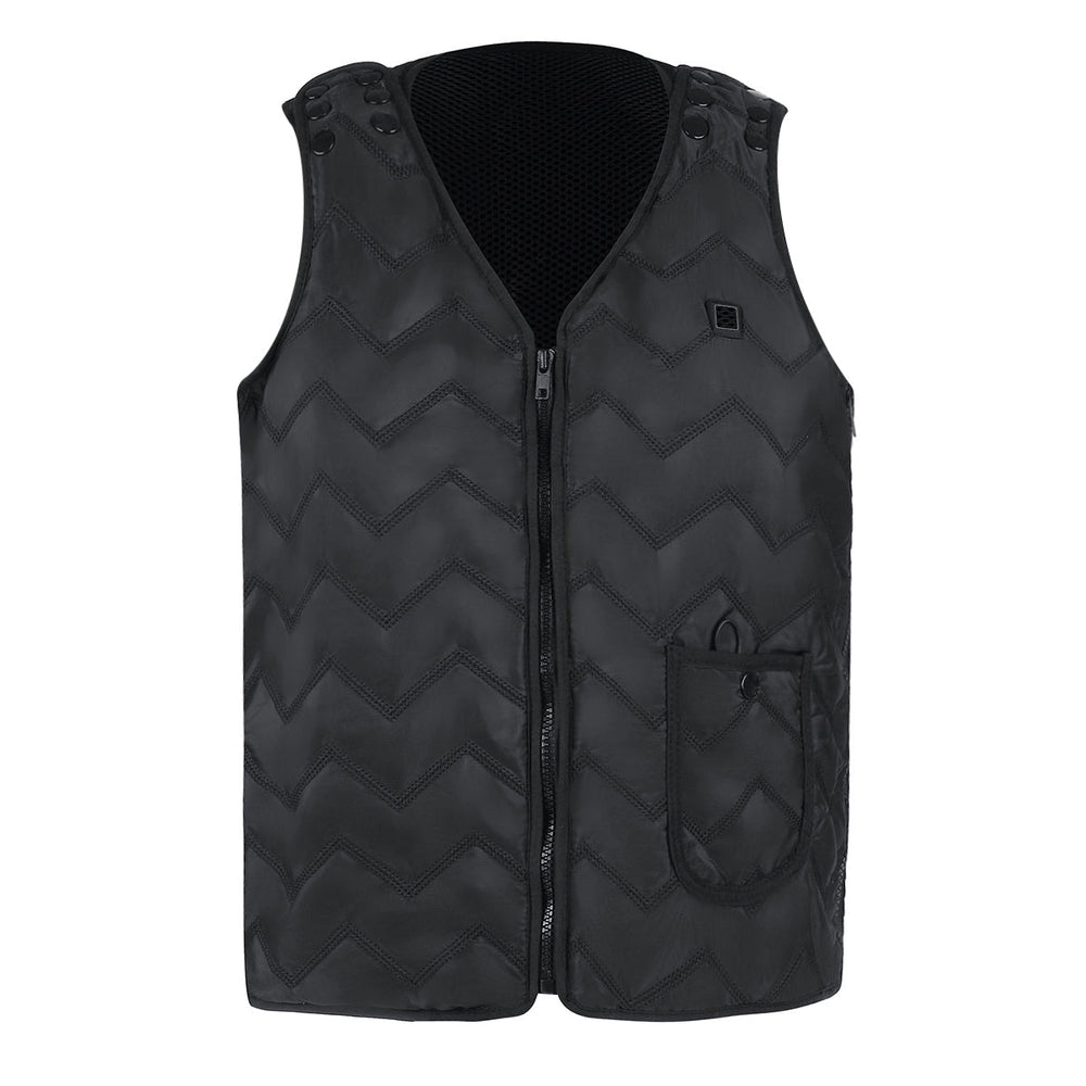 Unisex USB Heated Vest – Quilted Full-Zip Winter Layer with Adjustable Shoulder Fit