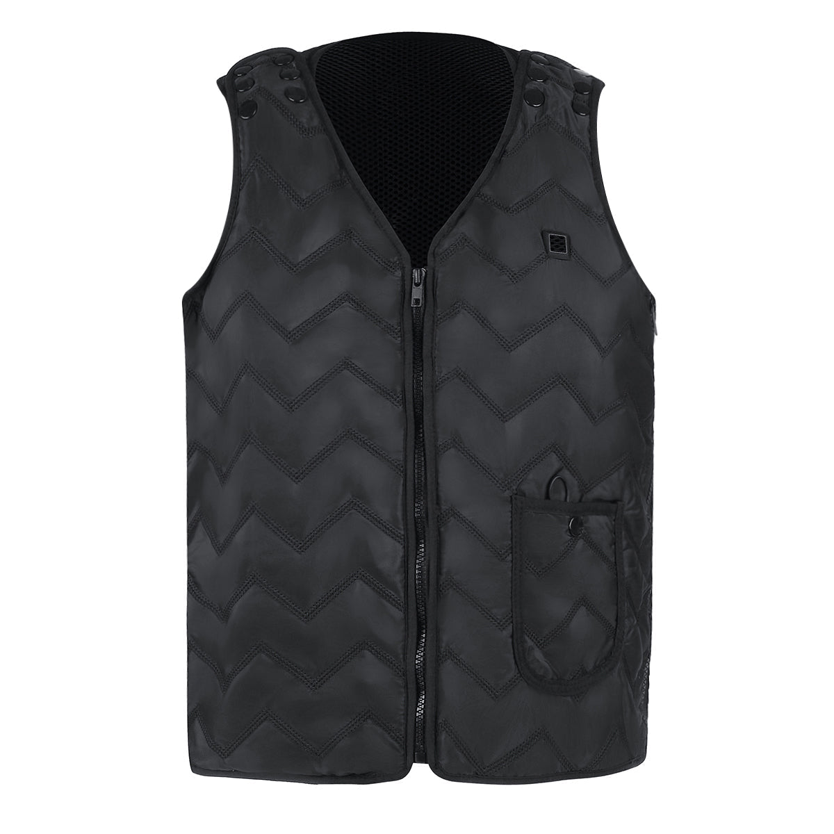 Unisex USB Heated Vest – Quilted Full-Zip Winter Layer with Adjustable Shoulder Fit