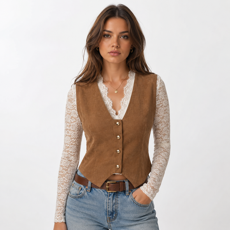 Women’s Tailored Waistcoat – Fitted V-Neck Layer for Smart Casual Styling