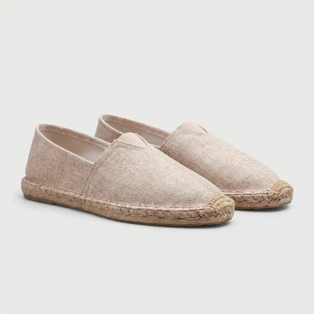Men’s Jute-Sole Espadrilles – Lightweight Slip-On Summer Shoes for Holidays and Casual Wear