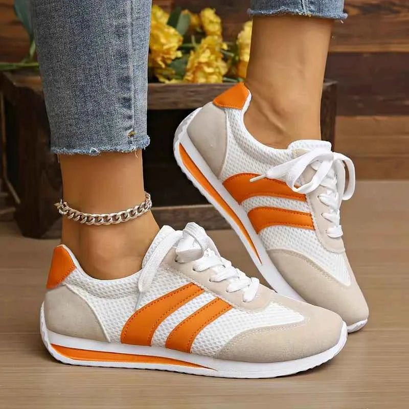 Women’s Breathable Mesh Trainers – Lightweight Lace-Up Sneakers for Walking and Everyday Wear