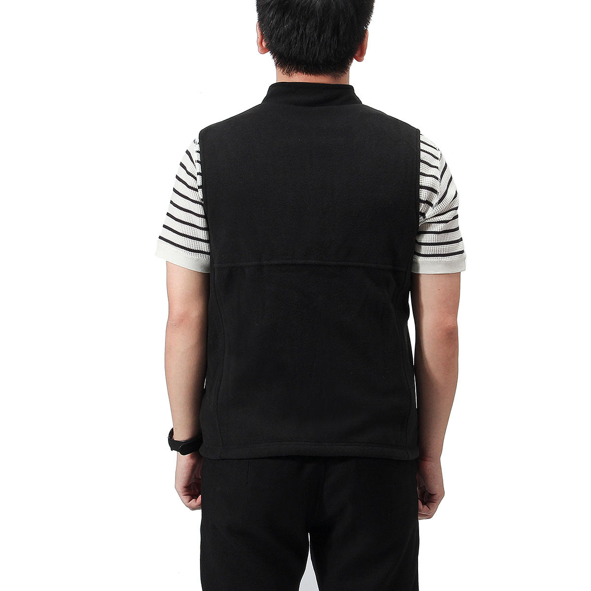 Unisex USB Heated Fleece Vest – Full-Zip Sleeveless Layer with Adjustable Heat Control