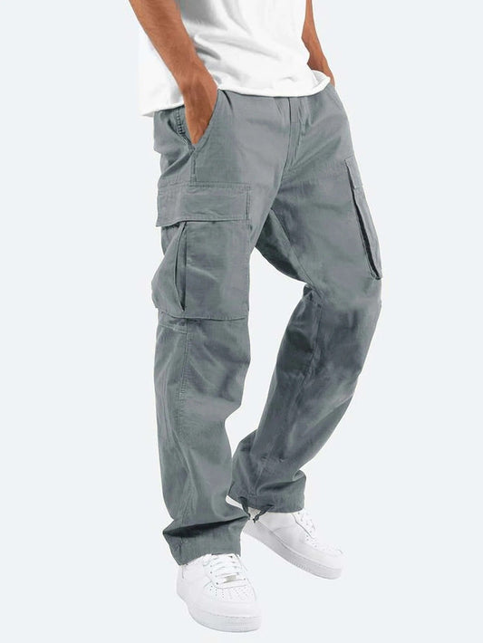 Men’s Multi-Pocket Cargo Trousers – Relaxed Workwear Pants for Everyday Utility