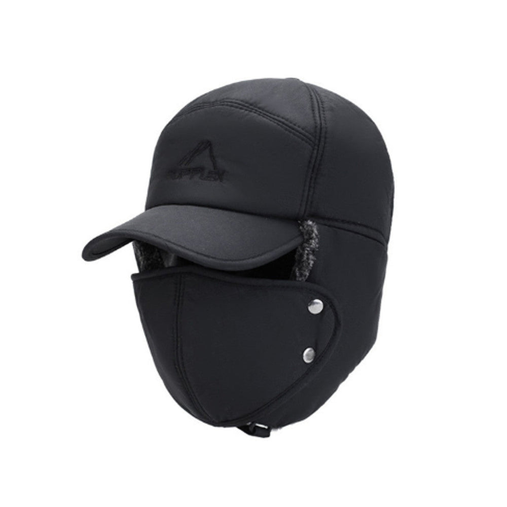 Men’s Insulated Winter Trapper Cap – Ear-Covering Outdoor Hat with Detachable Face Mask