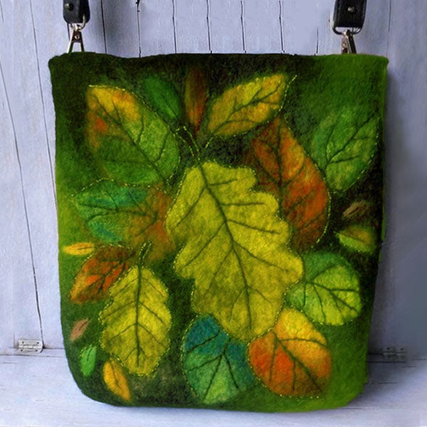 Women’s Leaf-Pattern Shoulder Bag – Textured Casual Crossbody with Detachable Adjustable Strap
