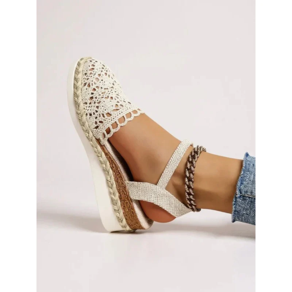 Women’s Boho Wedge Sandals – Ankle Strap Summer Shoes for Holidays and Everyday Wear