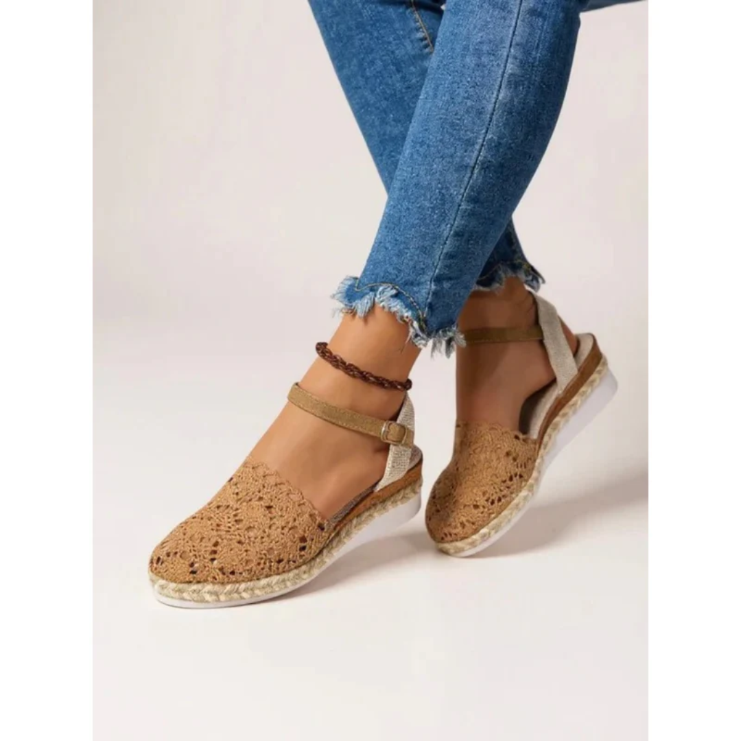 Women’s Boho Wedge Sandals – Ankle Strap Summer Shoes for Holidays and Everyday Wear