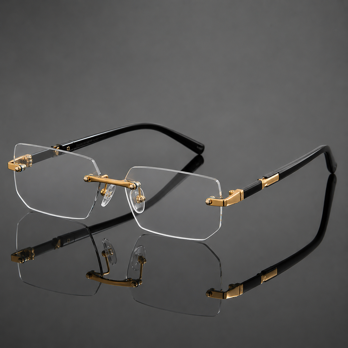 Men’s Rimless Rectangular Sunglasses – Lightweight Modern Eyewear for Everyday and Summer Wear
