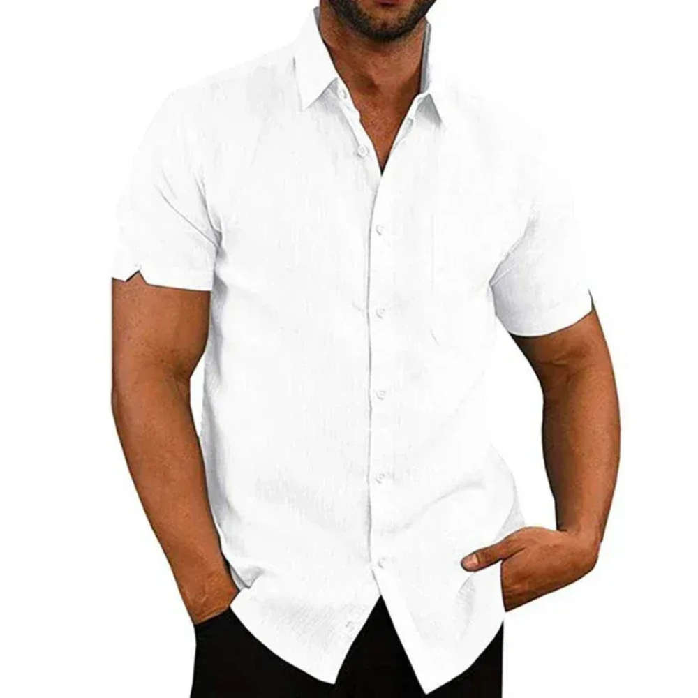 Men’s Short-Sleeve Summer Shirt – Relaxed Button-Up for Casual Everyday Wear