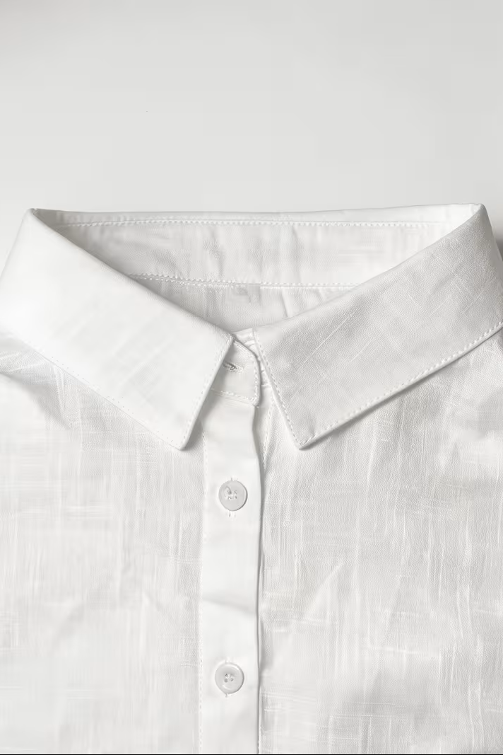 Women’s Shirt Blouse – Relaxed Button-Down Shirt with Roll-Up Sleeves
