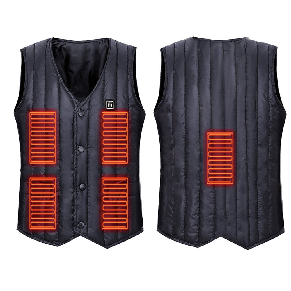 Men’s USB Heated Vest – Quilted Sleeveless Winter Layer with Adjustable Heat Control