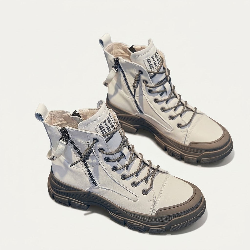 Women’s High-Top Sneaker Boots – Chunky Lace-Up Style for Everyday City Wear