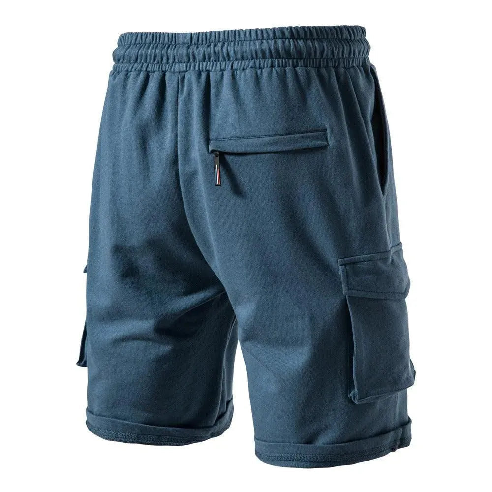 Men’s Relaxed Cargo Shorts – Elasticated Waist Design with Multi-Pocket Utility Storage and Casual Fit