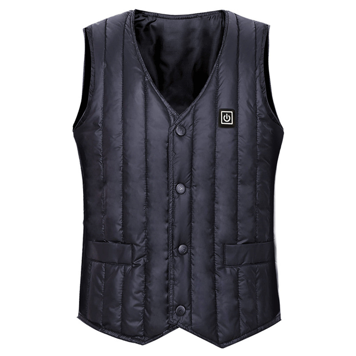 Men’s USB Heated Vest – Quilted Sleeveless Winter Layer with Adjustable Heat Control
