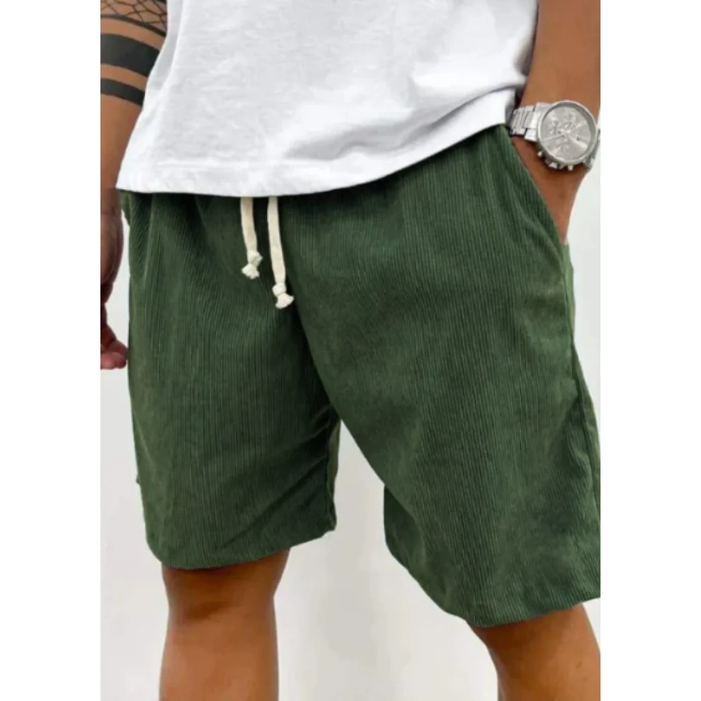 Men’s Corduroy Drawstring Shorts – Relaxed Summer Shorts for Casual Everyday Wear