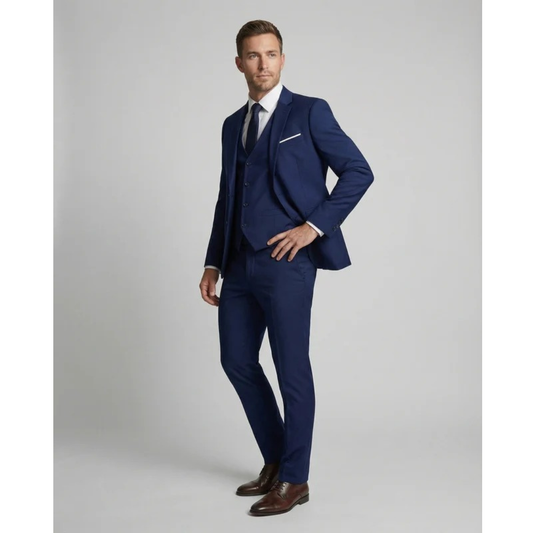 Men’s Tailored Three-Piece Suit – Classic Formalwear for Weddings Business and Evening Events