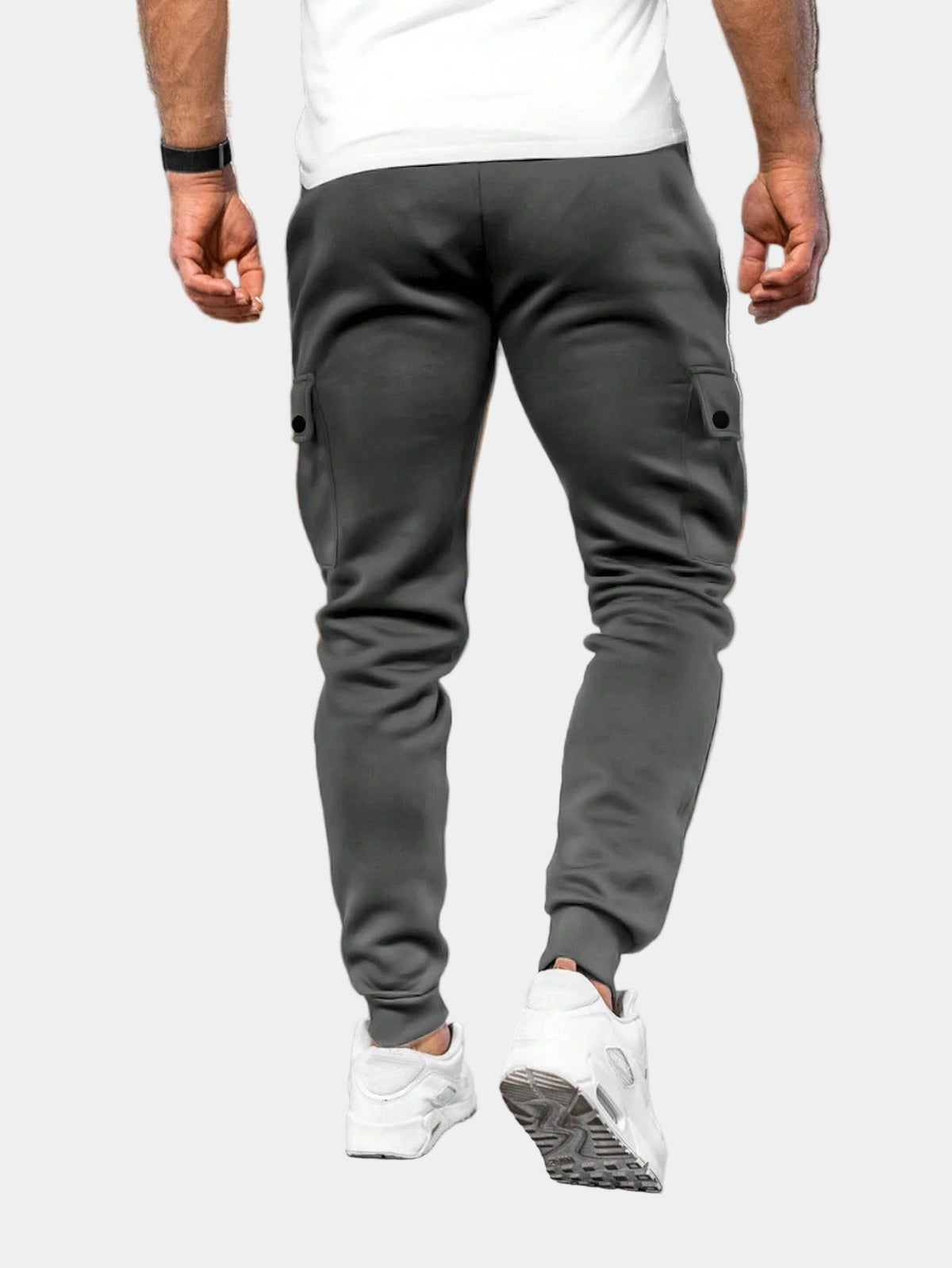 Men’s Cargo Joggers – Drawstring Tapered Sweatpants with Flap Pockets for Casual Everyday Wear