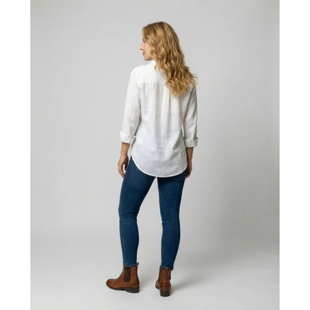 Women’s Collared Shirt Blouse – Lightweight Long-Sleeve Style for Everyday and Office Wear