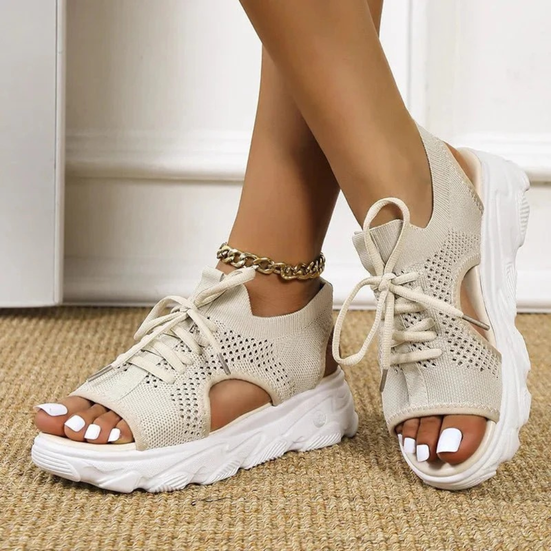 Women’s Lace-Up Sport Sandals – Comfortable Open-Toe Shoes for Summer Walking and Holidays