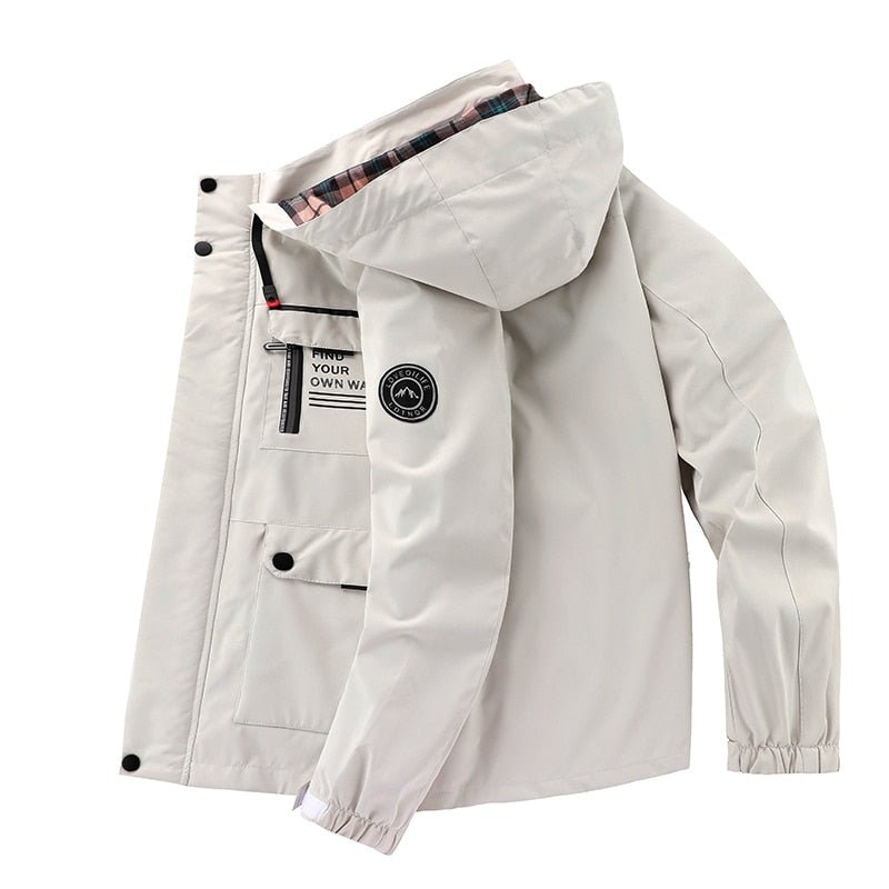 Men’s Waterproof Hooded Winter Parka – Insulated Multi-Pocket Utility Layer for Cold-Weather Wear