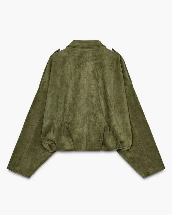 Women’s Oversized Collared Jacket – Relaxed Casual Layer for City and Everyday Wear