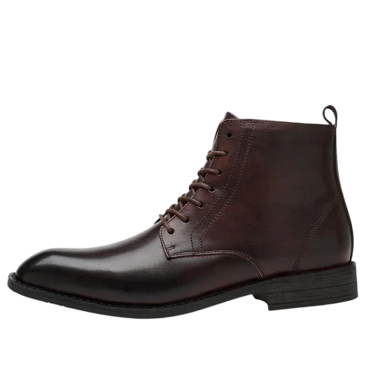 Men’s Heritage Leather Boots – Classic Lace-Up Ankle Style for Tailored and Everyday Wear