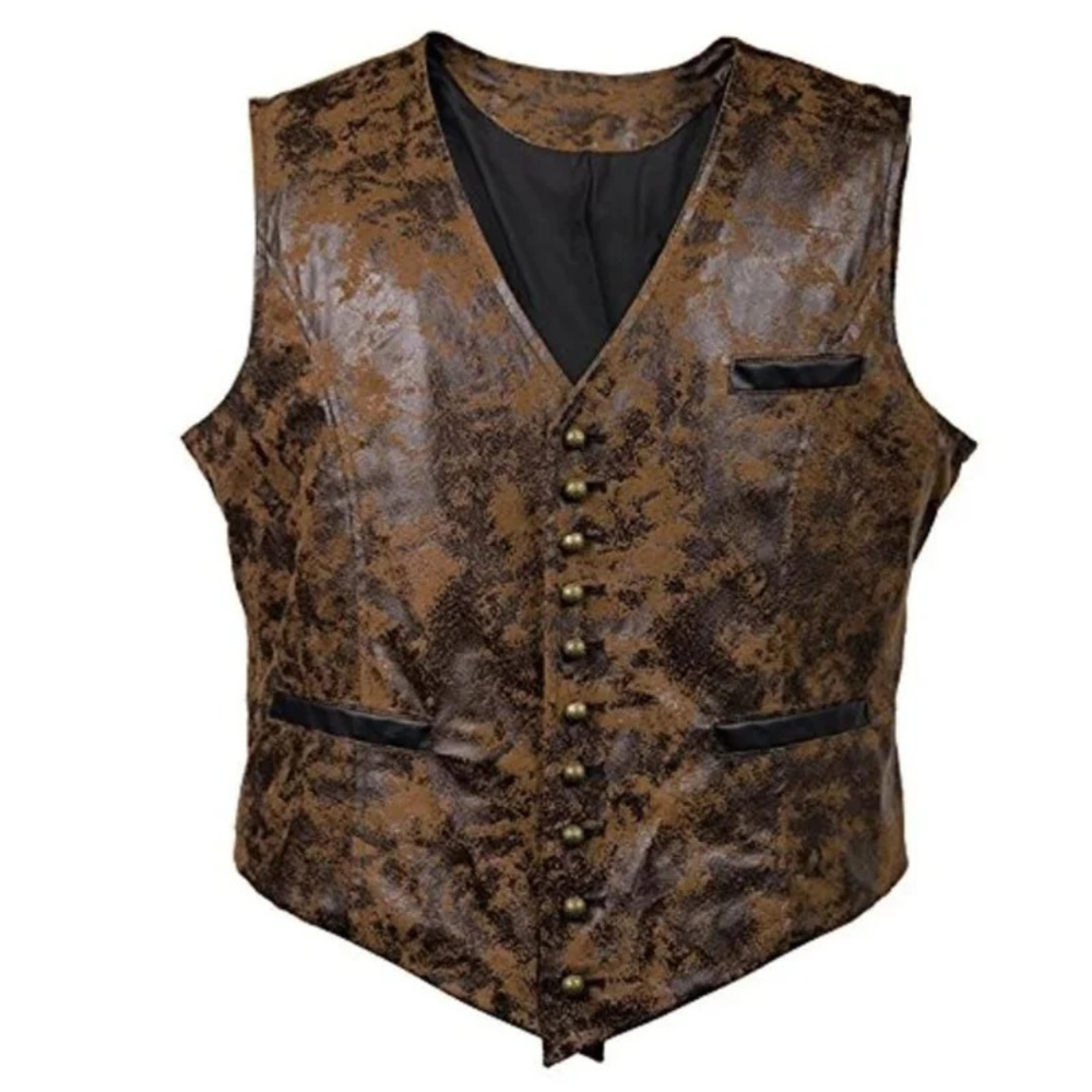 Men’s Vintage Traditional Waistcoat – Buttoned Heritage Style for Festivals and Celebrations