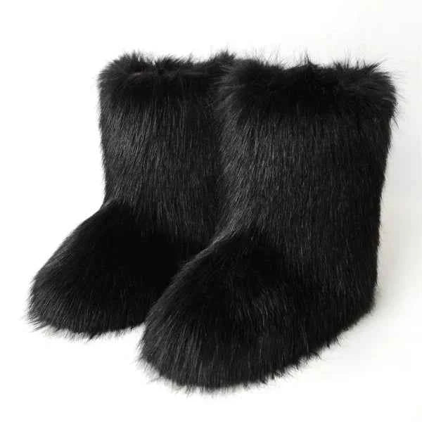 Women’s Plush Winter Boots – Cosy Slip-On Cold Weather Footwear for Everyday Warmth