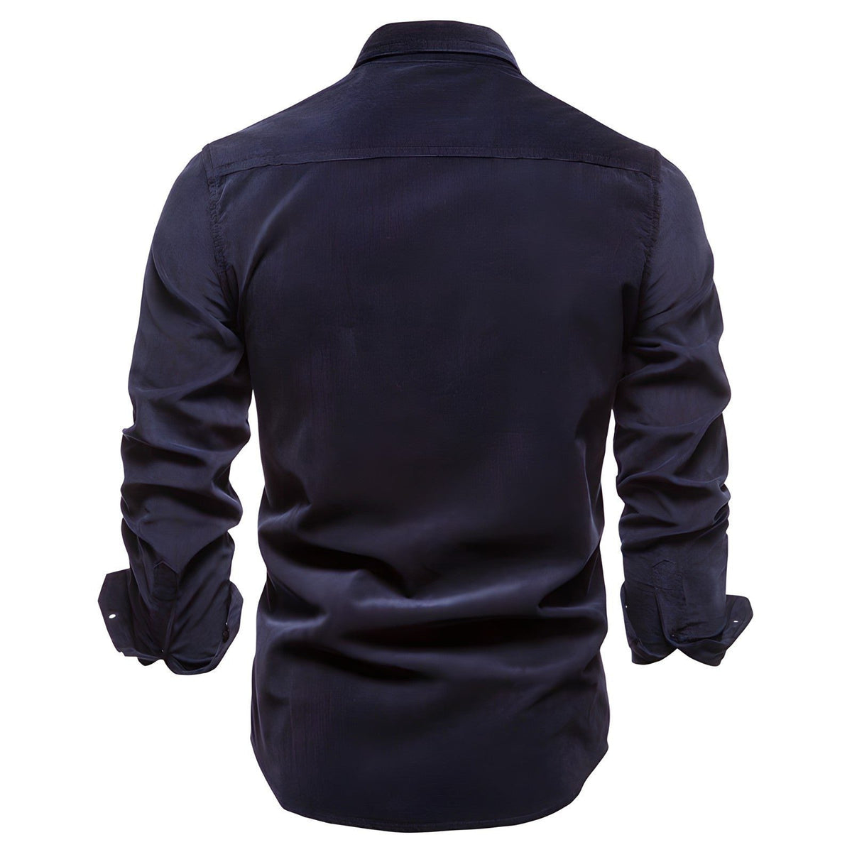 Men’s Utility Work Shirt – Long-Sleeve Button-Up Overshirt with Flap Chest Pockets for Everyday Wear