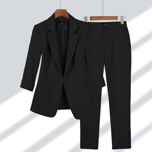 Women’s Slim Fit Blazer and Trouser Set – Tailored Office Suit for Business and Smart Events